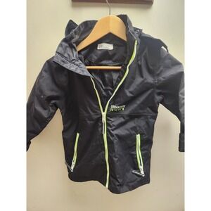 H M Kids Black Hooded Jacket Size 5 6 Years‎ Urban Explorer Neon Zip